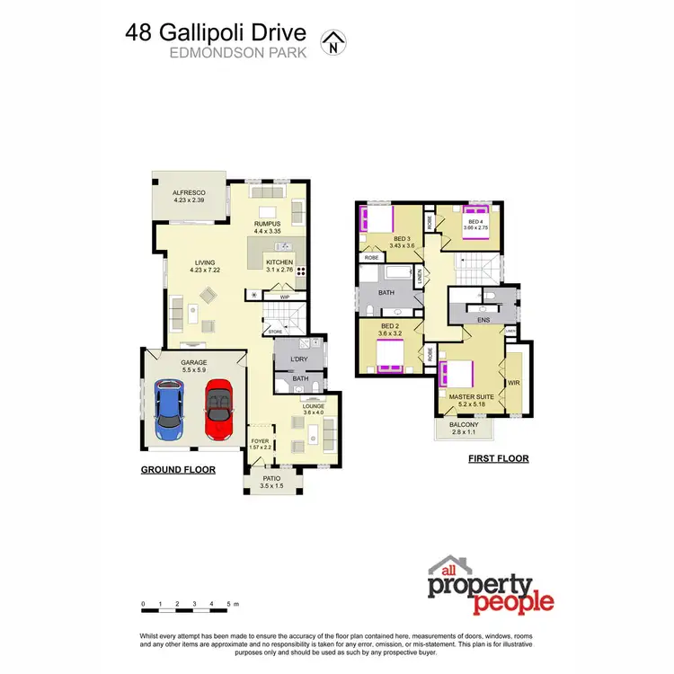 Floorplan of Homely house listing, 48 Gallipoli Drive, Edmondson Park NSW 2174