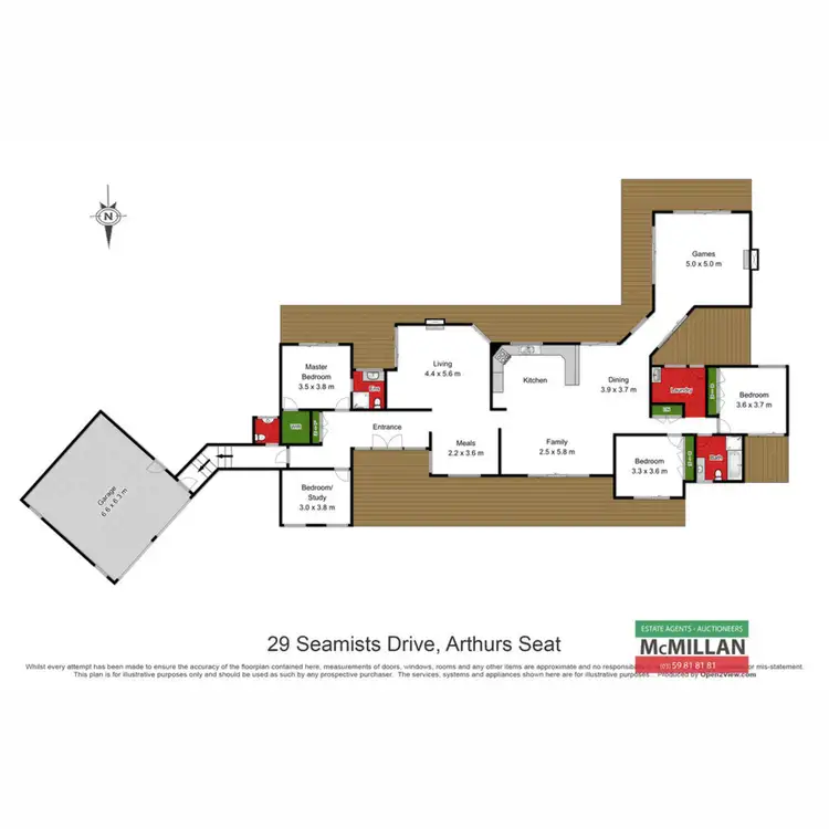 Floorplan of Homely rural property listing, 29 Seamists Drive, Arthurs Seat VIC 3936