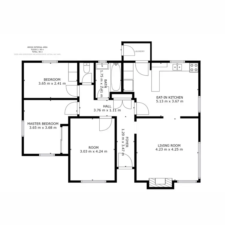Floorplan of Homely house listing, 90 Allunga Road, Chigwell TAS 7011