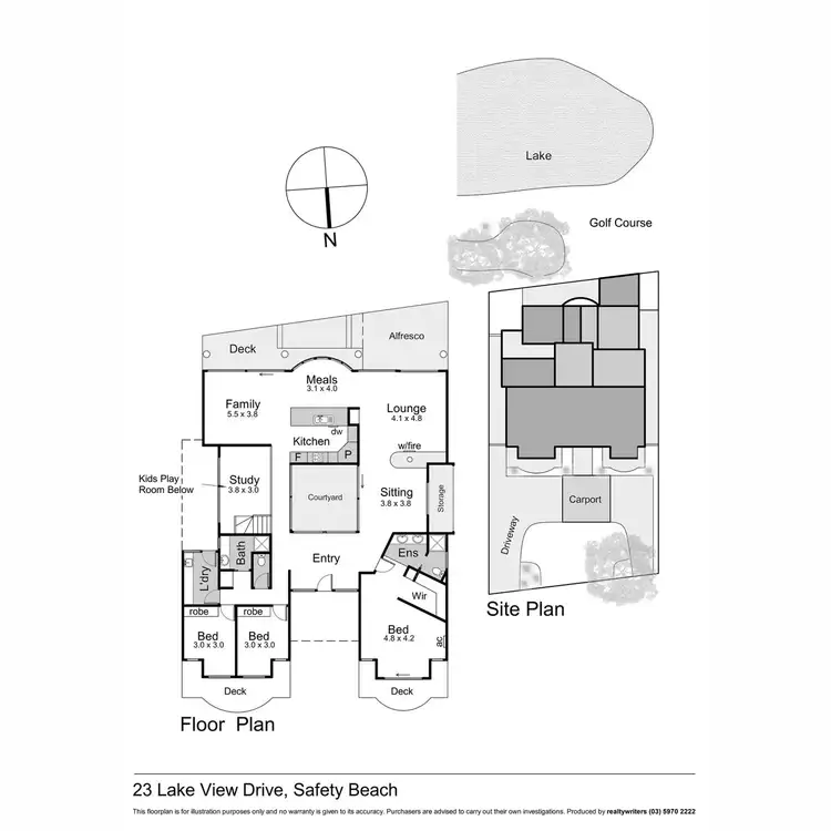 Floorplan of Homely house listing, 23 Lake View Drive, Safety Beach VIC 3936
