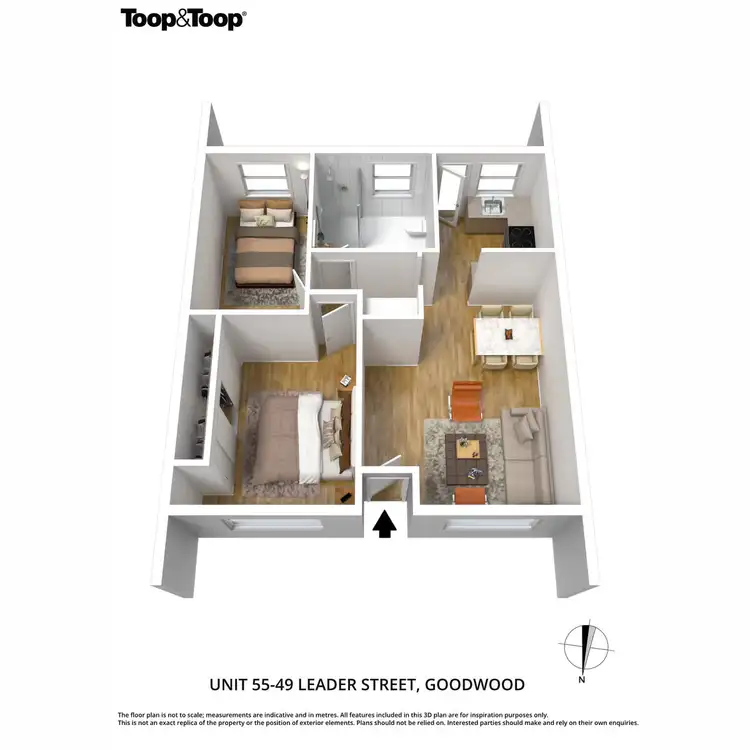 Floorplan of Homely unit listing, 55/49 Leader Street, Goodwood SA 5034