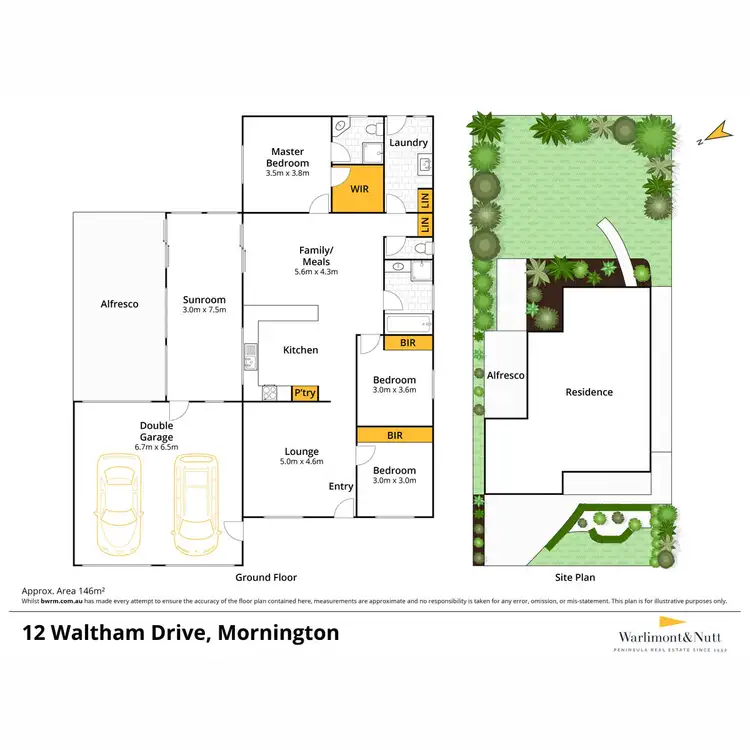 Floorplan of Homely house listing, 12 Waltham Drive, Mornington VIC 3931