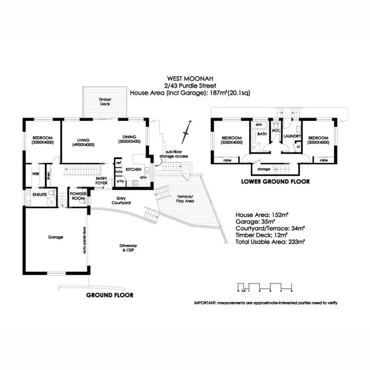 Floorplan of Homely townhouse listing, 2/43 Purdie Street, West Moonah TAS 7009