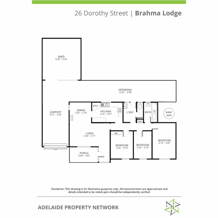 Floorplan of Homely house listing, 26 Dorothy Street, Brahma Lodge SA 5109