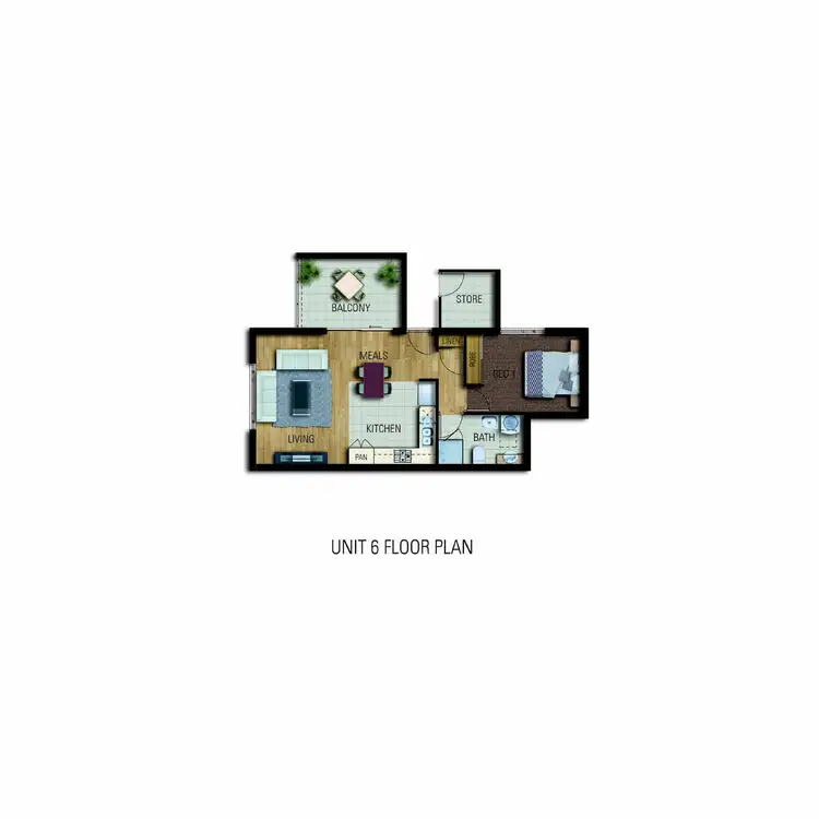 Floorplan of Homely apartment listing, 6/213 Acton Avenue, Rivervale WA 6103