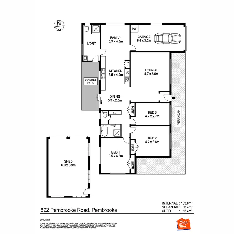 Floorplan of Homely rural property listing, 822 Pembrooke Road, Pembrooke NSW 2446