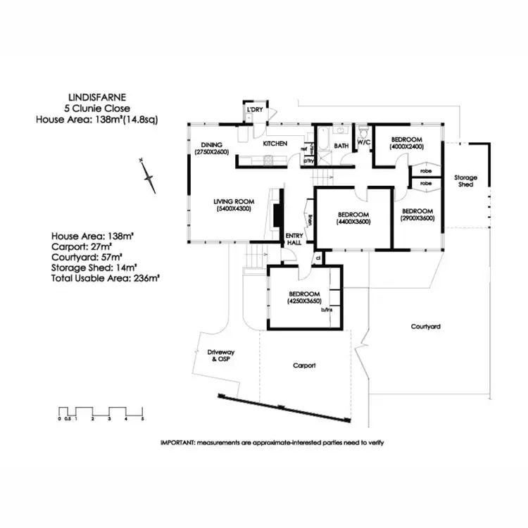 Floorplan of Homely house listing, 5 Clunie Close, Lindisfarne TAS 7015