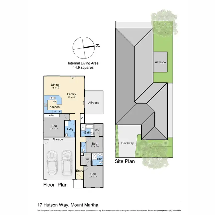 Floorplan of Homely house listing, 17 Hutson Way, Mount Martha VIC 3934