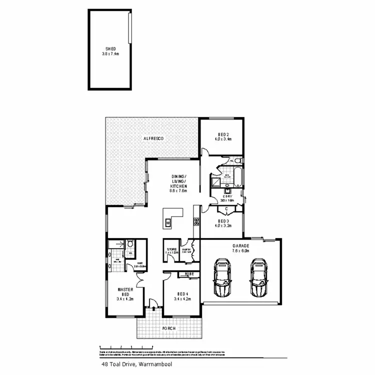Floorplan of Homely house listing, 48 Toal Drive, Warrnambool VIC 3280