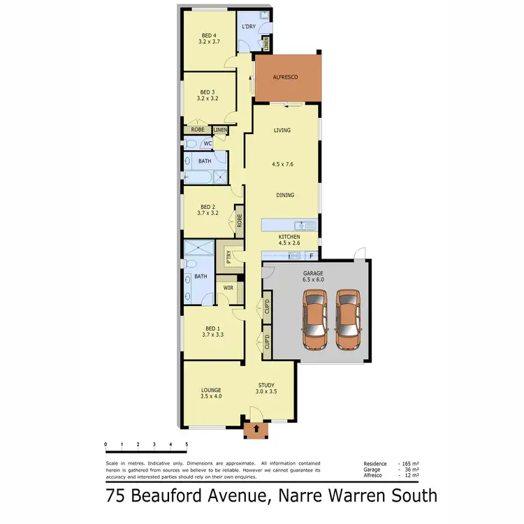 Floorplan of Homely house listing, 75 Beauford Avenue, Narre Warren South VIC 3805