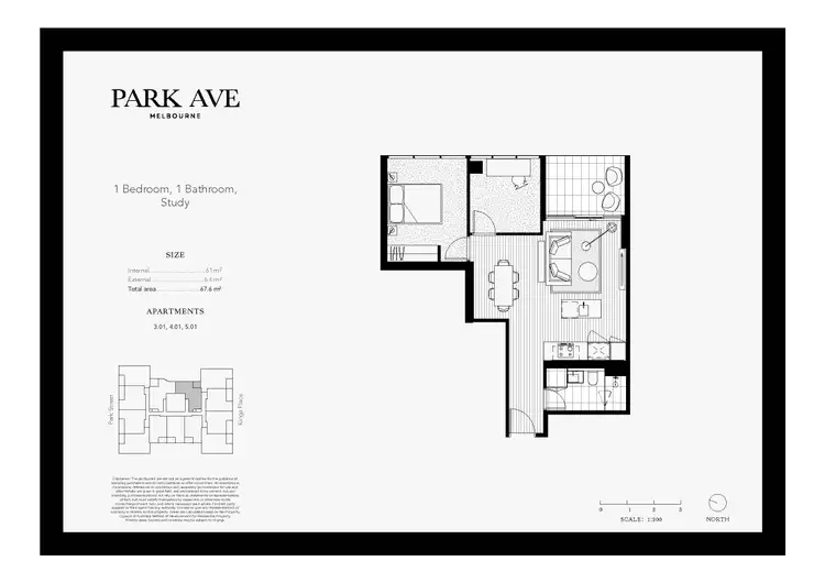 Floorplan of Homely apartment listing, 301/39 Park Street, South Melbourne VIC 3205