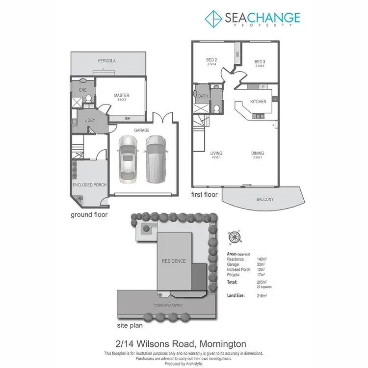 Floorplan of Homely townhouse listing, 2/14 Wilsons Road, Mornington VIC 3931