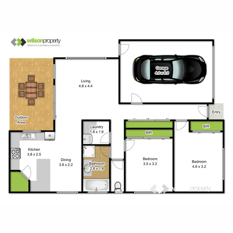 Floorplan of Homely townhouse listing, 1/45 St. Georges Road, Traralgon VIC 3844