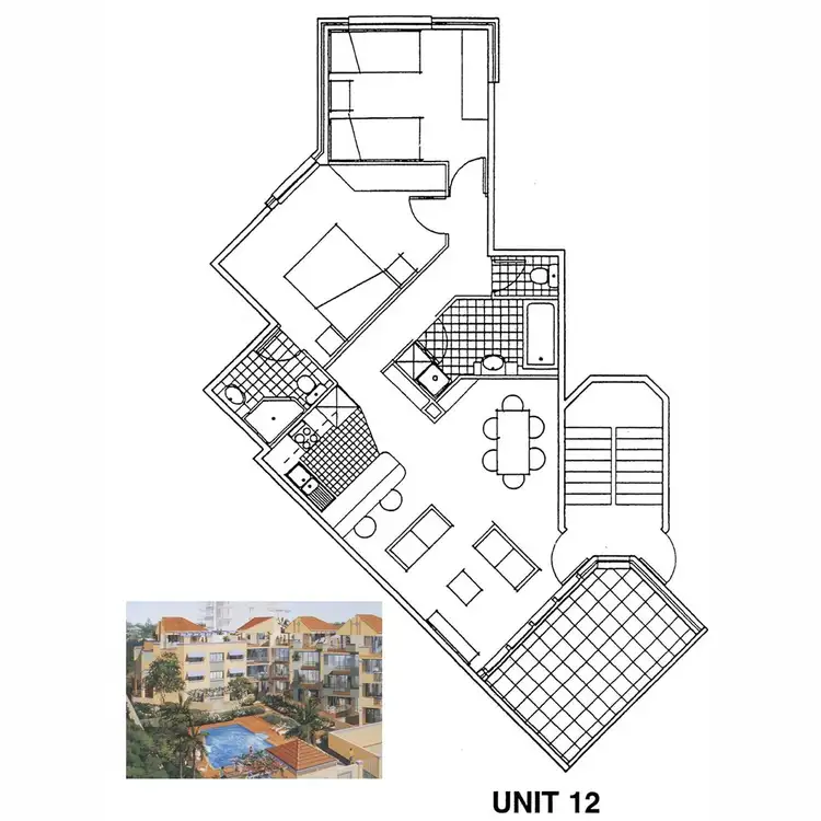 Floorplan of Homely apartment listing, 12/219 Wellington Road, Kangaroo Point QLD 4169