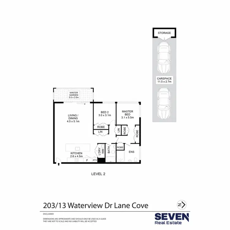 Floorplan of Homely apartment listing, 203/13 Waterview Drive, Lane Cove NSW 2066