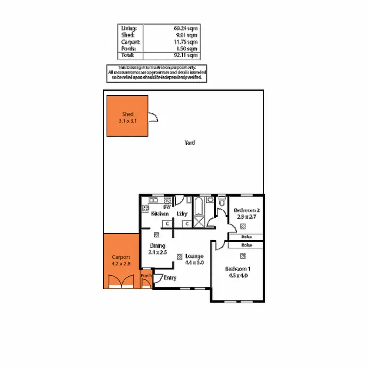 Floorplan of Homely unit listing, 12/6 Kegworth Road, Melrose Park SA 5039