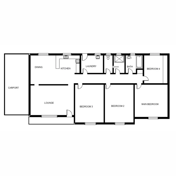 Floorplan of Homely house listing, 26 Cradock Road, Hawker SA 5434