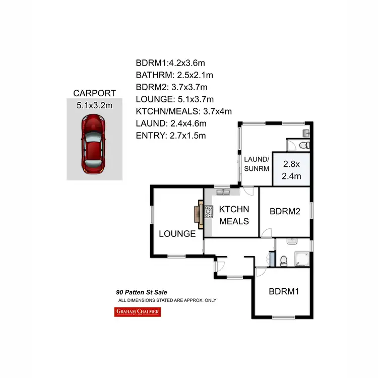 Floorplan of Homely house listing, 90 Patten Street, Sale VIC 3850