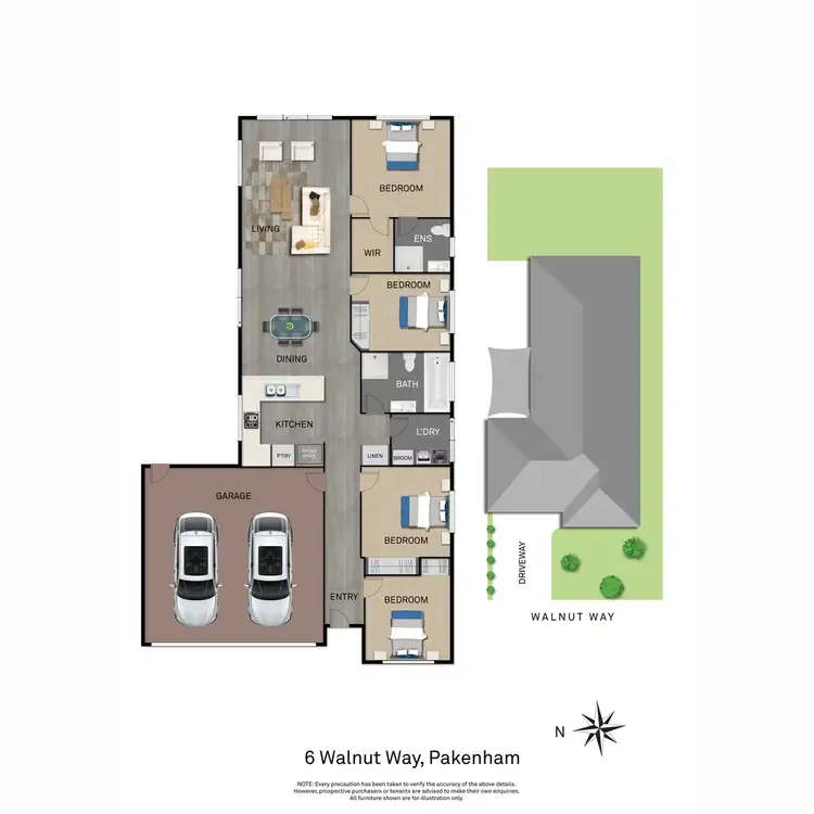 Floorplan of Homely house listing, 6 Walnut Way, Pakenham VIC 3810