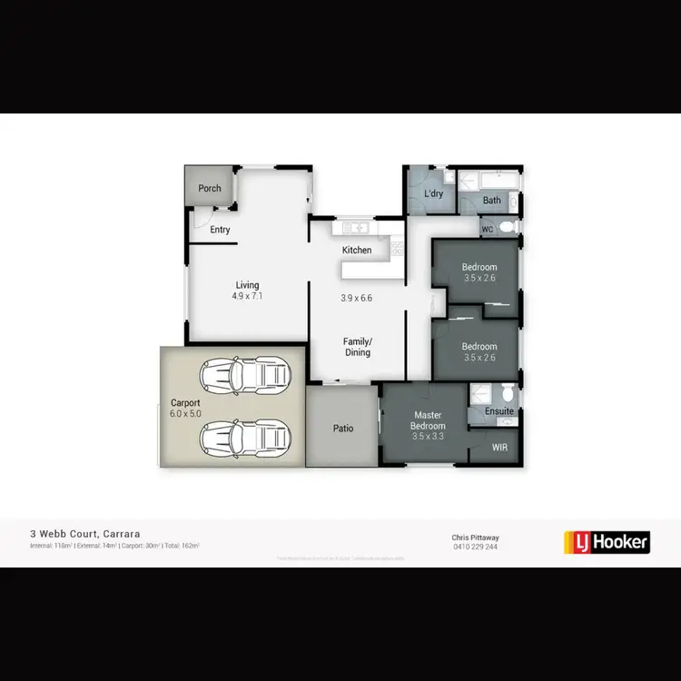 Floorplan of Homely house listing, 3 Webb Court, Carrara QLD 4211