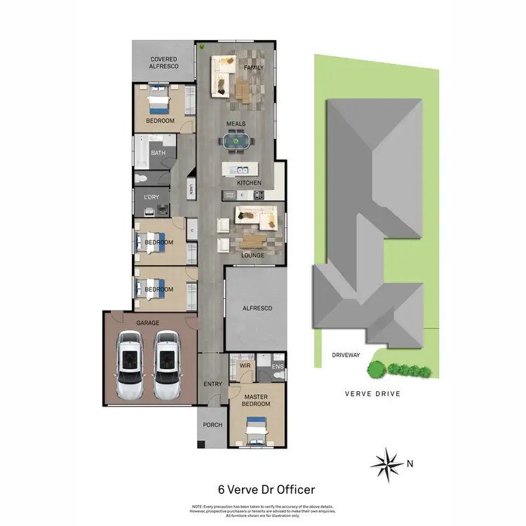 Floorplan of Homely house listing, 6 Verve Drive, Officer VIC 3809