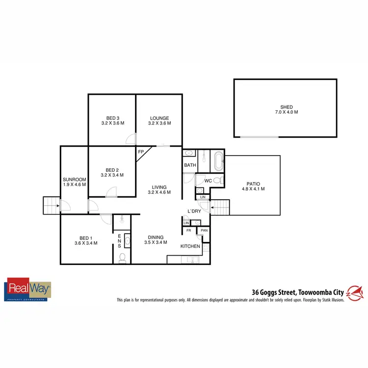 Floorplan of Homely house listing, 36 Goggs Street, Toowoomba City QLD 4350