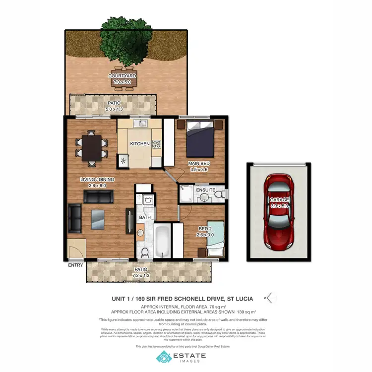 Floorplan of Homely apartment listing, 1/169 Sir Fred Schonell Drive, St Lucia QLD 4067