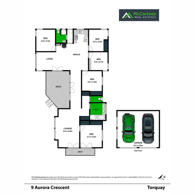 Floorplan of Homely house listing, 9 Aurora Crescent, Torquay VIC 3228