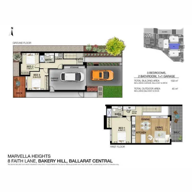 Floorplan of Homely townhouse listing, 3/29 St Paul's Way, Ballarat Central VIC 3350