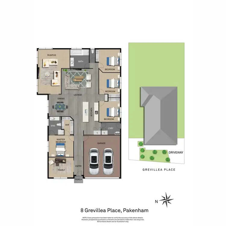 Floorplan of Homely house listing, 8 Grevillea Place, Pakenham VIC 3810