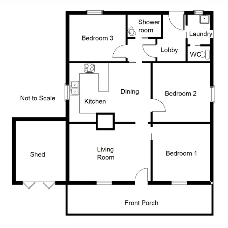 Floorplan of Homely house listing, 6 McCarthy Street, Port Augusta West SA 5700