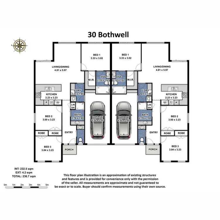 Floorplan of Homely semi-detached listing, 2/30 Bothwell Street, Newtown QLD 4350