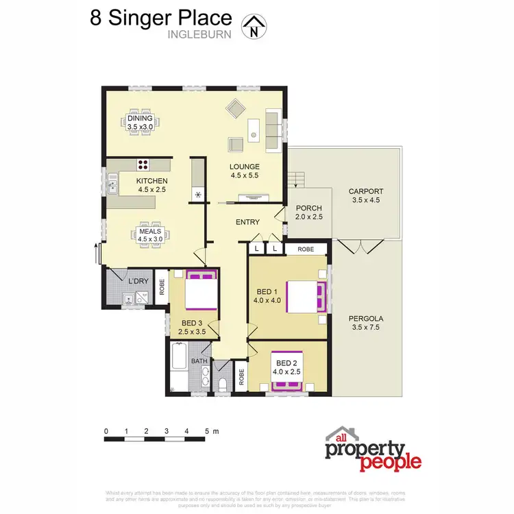 Floorplan of Homely house listing, 8 Singer Place, Ingleburn NSW 2565
