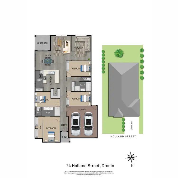Floorplan of Homely house listing, 24 Holland Street, Drouin VIC 3818