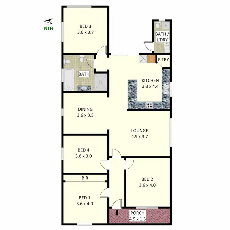 Floorplan of Homely house listing, 90 Brighton Street, Croydon Park NSW 2133