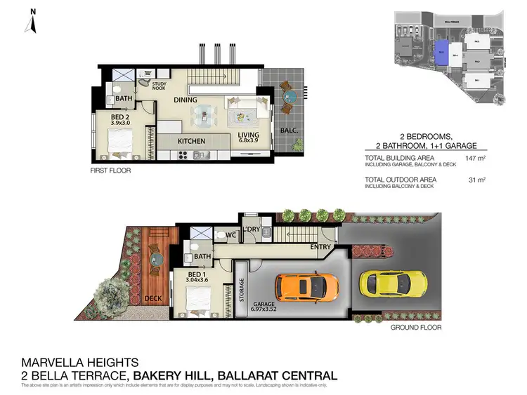 Floorplan of Homely townhouse listing, 5/29 St Paul's Way, Ballarat Central VIC 3350