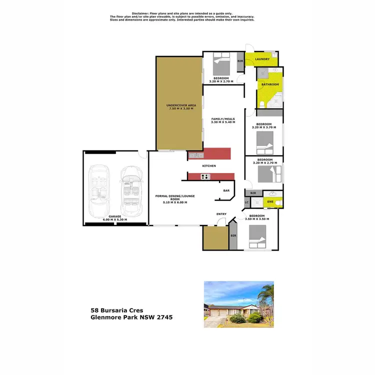 Floorplan of Homely house listing, 58 Bursaria Crescent, Glenmore Park NSW 2745
