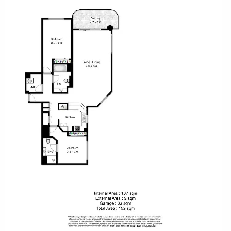 Floorplan of Homely apartment listing, 19/1 Goodwin Street, Kangaroo Point QLD 4169