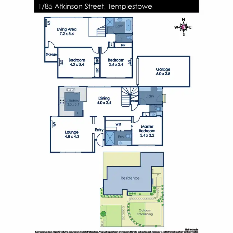 Floorplan of Homely townhouse listing, 1/85 Atkinson Street, Templestowe VIC 3106