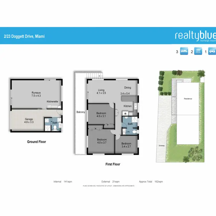 Floorplan of Homely semi-detached listing, 2/23 Doggett Drive, Miami QLD 4220