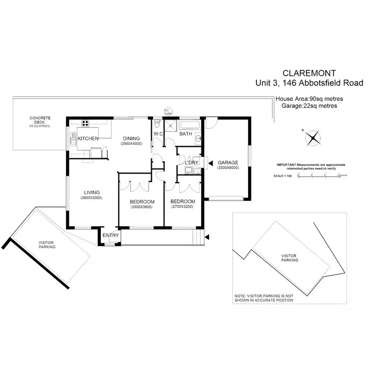Floorplan of Homely unit listing, 3/146 Abbotsfield Road, Claremont TAS 7011