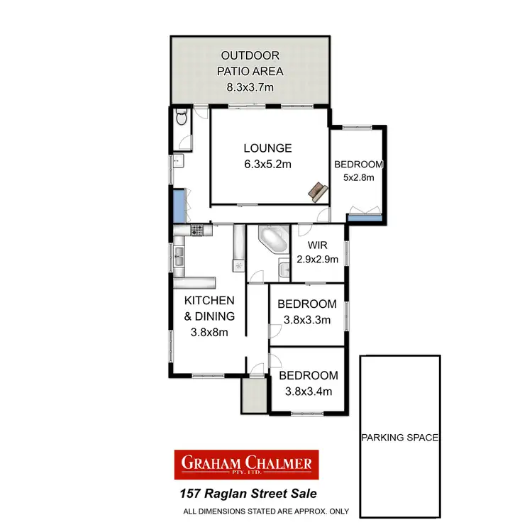 Floorplan of Homely house listing, 157-159 Raglan Street, Sale VIC 3850