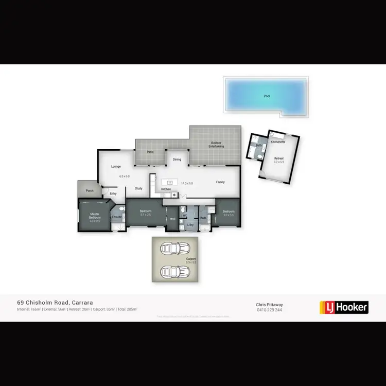 Floorplan of Homely house listing, 69 Chisholm Road, Carrara QLD 4211