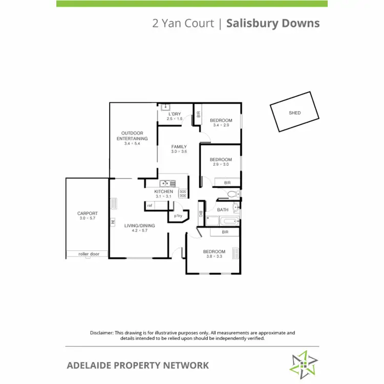 Floorplan of Homely house listing, 2 Yan Court, Salisbury Downs SA 5108