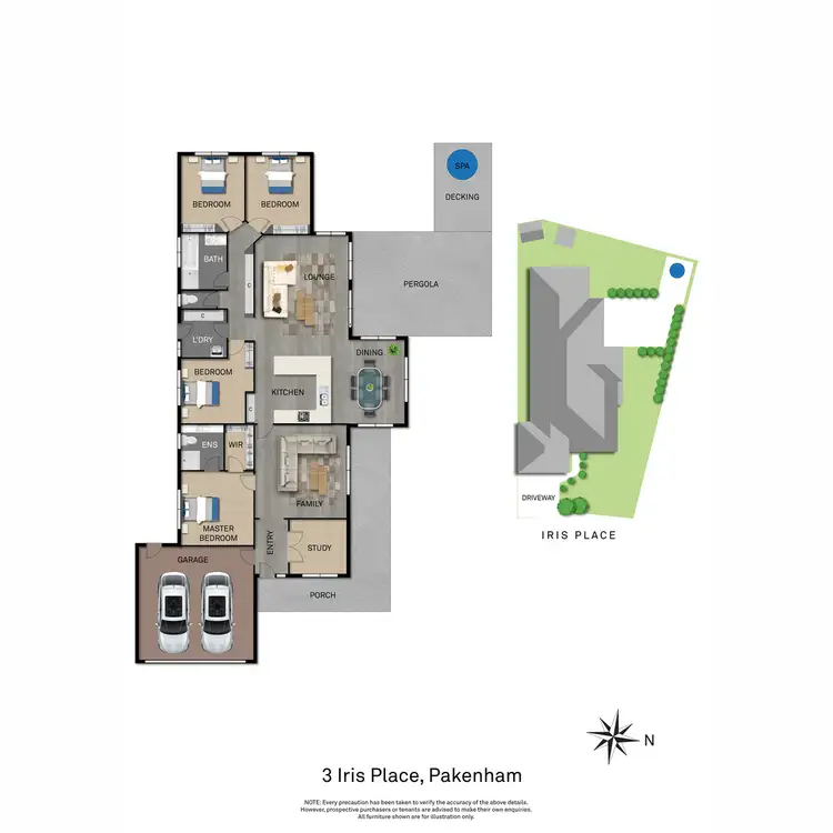 Floorplan of Homely house listing, 3 Iris Place, Pakenham VIC 3810