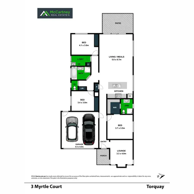 Floorplan of Homely house listing, 3 Myrtle Court, Torquay VIC 3228