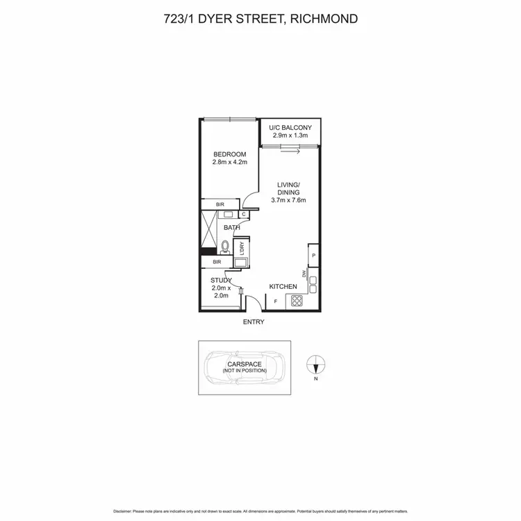 Floorplan of Homely apartment listing, 723/1 Dyer Street, Richmond VIC 3121