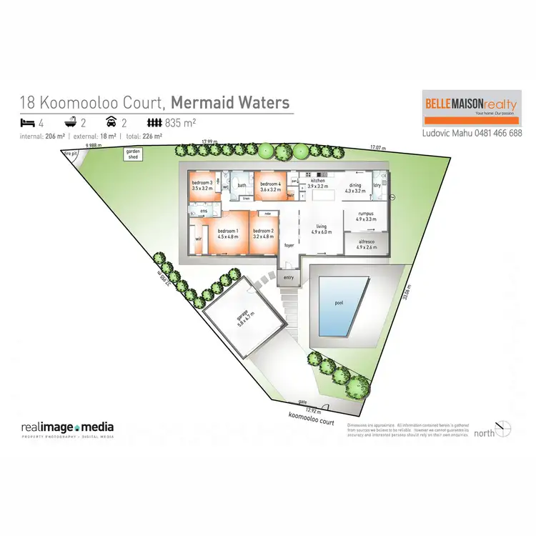 Floorplan of Homely house listing, 18 Koomooloo Court, Mermaid Waters QLD 4218