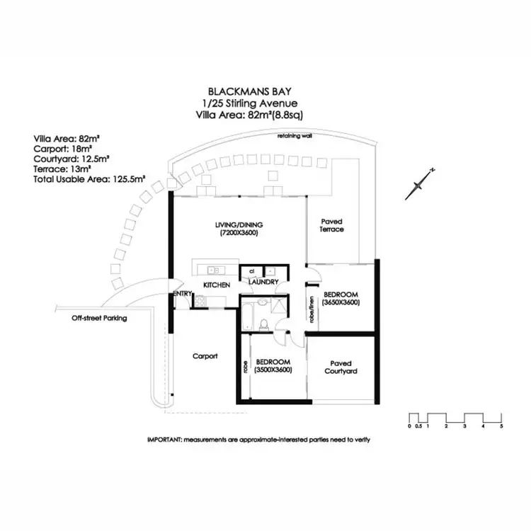Floorplan of Homely unit listing, 1/25 Stirling Avenue, Blackmans Bay TAS 7052