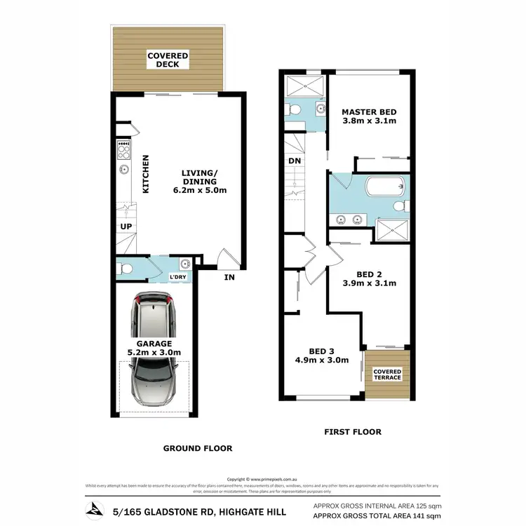 Floorplan of Homely townhouse listing, 5/165 Gladstone Road, Highgate Hill QLD 4101